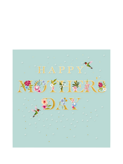 Woodmansterne Floral Lettering Mother's Day Card, Multi
