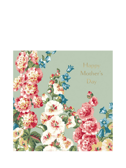 Woodmansterne Hollyhocks Mother's Day Card, Multi