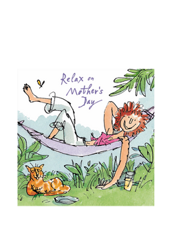 Woodmansterne Mum Relaxing In Hammock Mother's Day Card, Multi
