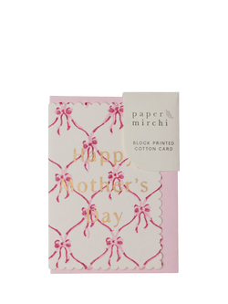 Paper Mirchi Pink Bows Mother's Day Card - view 2, Multi