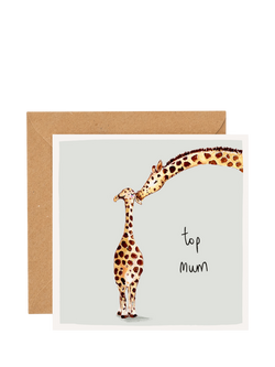 Louise Mulgrew Designs Top Mum Giraffes Mother's Day Card, Multi