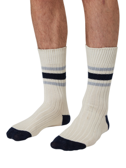 Peregrine Cotton Court Socks - view 2, White
