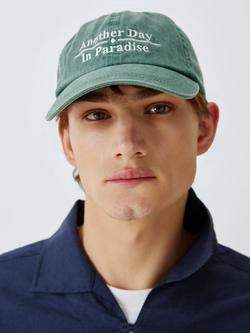 John Lewis Cotton Another Day In Paradise Baseball Cap, Washed Green, Washed Green