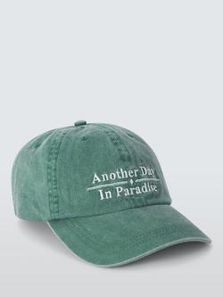 John Lewis Cotton Another Day In Paradise Baseball Cap, Washed Green - view 2, Washed Green