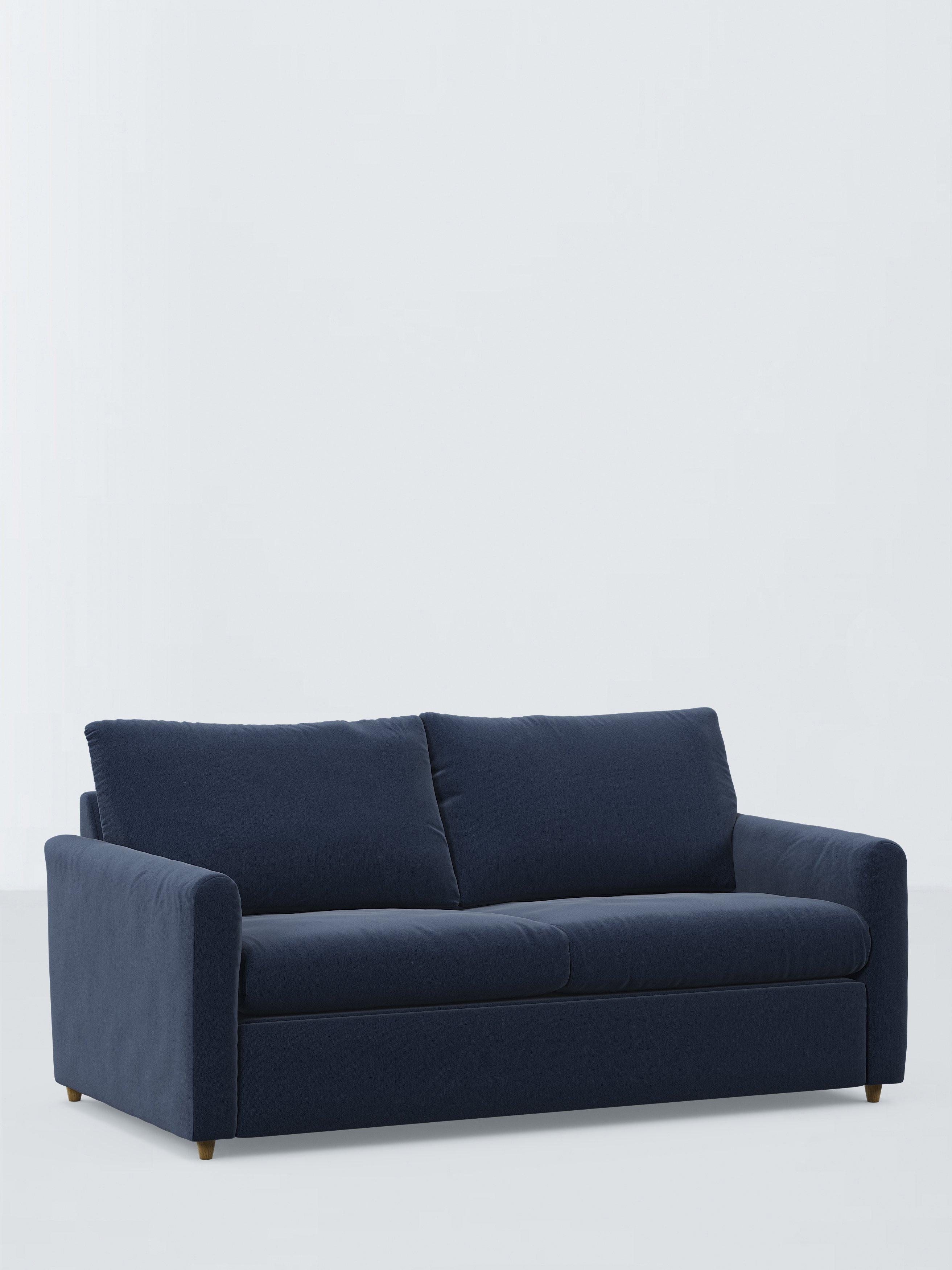 John Lewis Bailey II Medium Sofa Bed, Light Leg, Titan Navy