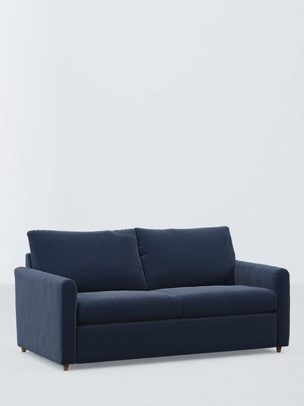 John Lewis Bailey II Medium Sofa Bed, Light Leg, Titan Navy, Titan Navy