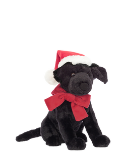 Jellycat Winter Warmer Pippa Black Labrador Soft Toy, Black