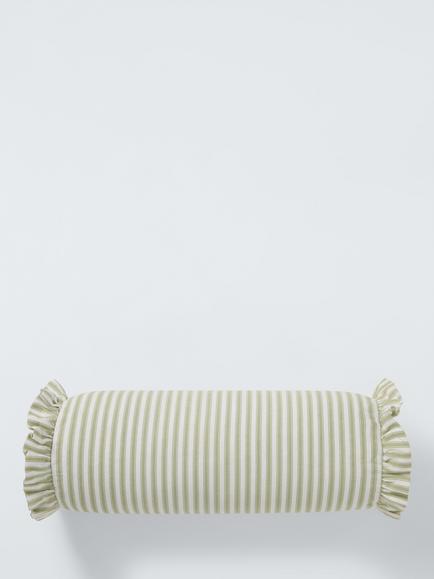 John Lewis x Sanderson Sweet Pea Bolster Cushion, Green, Sweet Pea