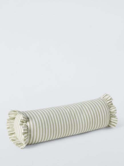John Lewis x Sanderson Sweet Pea Bolster Cushion, Green - view 2, Sweet Pea