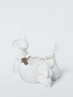 John Lewis Bunny Ceramic Bowl, White, White