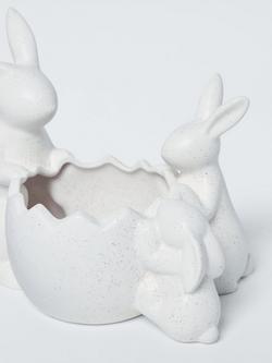 John Lewis Bunny Ceramic Bowl, White - view 2, White