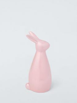 John Lewis Ceramic Bunny, Pink, H16.5cm, Pink