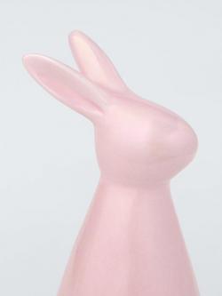 John Lewis Ceramic Bunny, Pink, H16.5cm - view 2, Pink