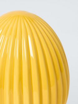John Lewis Ridged Ceramic Egg, Yellow, H17.3cm - view 2, Yellow