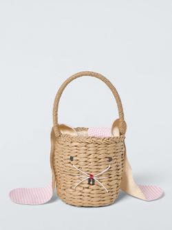 John Lewis Woven Paper Bunny Basket, Brown