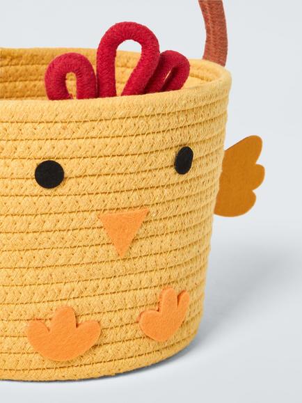 John Lewis Chick Rope Basket - view 2, Yellow