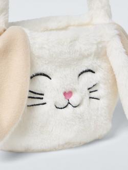 John Lewis Plush Bunny Bag - view 2, Natural