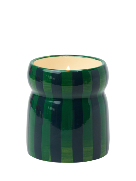 Paddywax Cabana Balsam Fir Scented Candle, 439g, Green Stripe