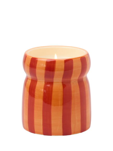 Paddywax Cabana Spiced Apple Scented Candle, 439g, Red Stripe