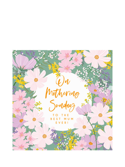 Belly Button Designs Best Mum Ever Florals Mother's Day Card, Multi