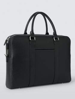 John Lewis Zurich Zipped Briefcase, Black, Black