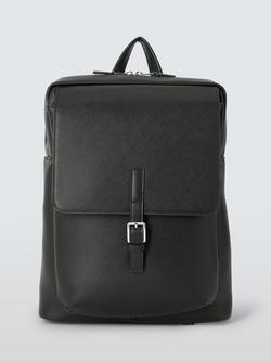 John Lewis Zurich Zipped Backpack, Black, Black