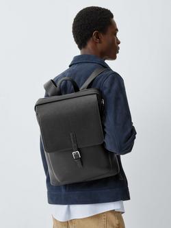 John Lewis Zurich Zipped Backpack, Black - view 2, Black