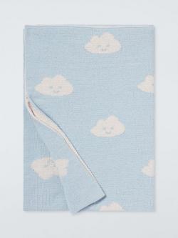 John Lewis Daydream Cloud Chenille Blanket, Blue, Blue