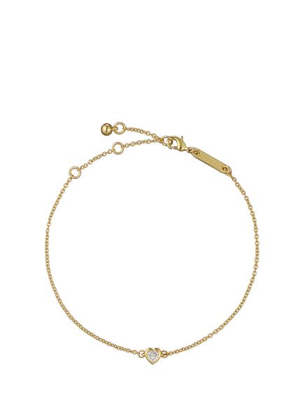 Ted Baker Halle Mini Heart Adjustable Bracelet, Gold/Black Crystal, Gold/Black Crystal