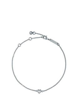 Ted Baker Halle Mini Crystal Heart Adjustable Bracelet, Silver/Clear Crystal, Silver/Clear Crystal