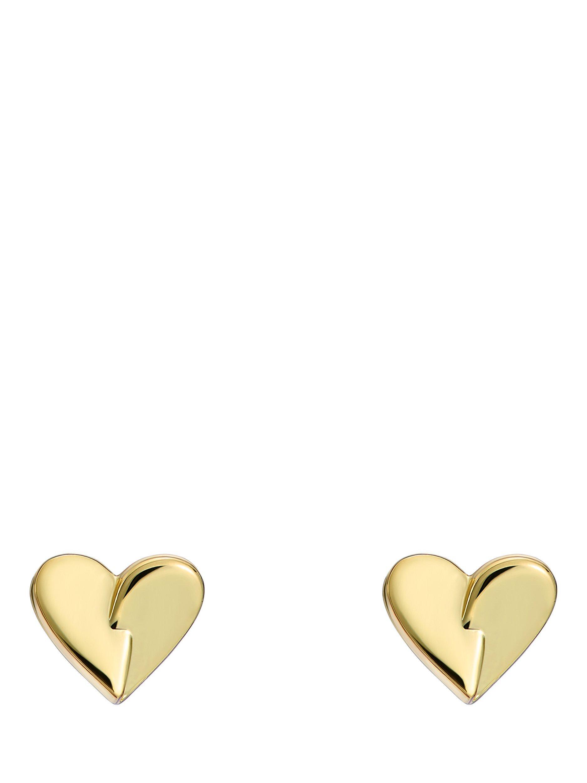 Product image 5 of 6, which shows Ted Baker Alyssa Abstract Heart Stud Earrings, Gold
