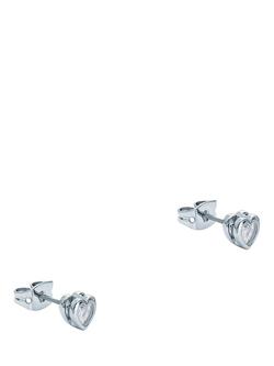 Ted Baker Harmony Mini Crystal Heart Stud Earrings, Silver