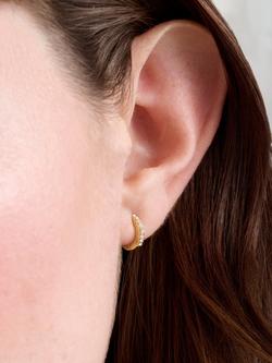 Ted Baker Hettie Crystal Hoop Earrings - view 2, Gold