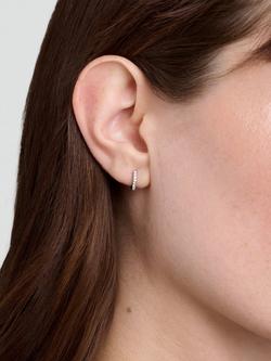 Ted Baker Hettie Crystal Hoop Earrings - view 2, Silver