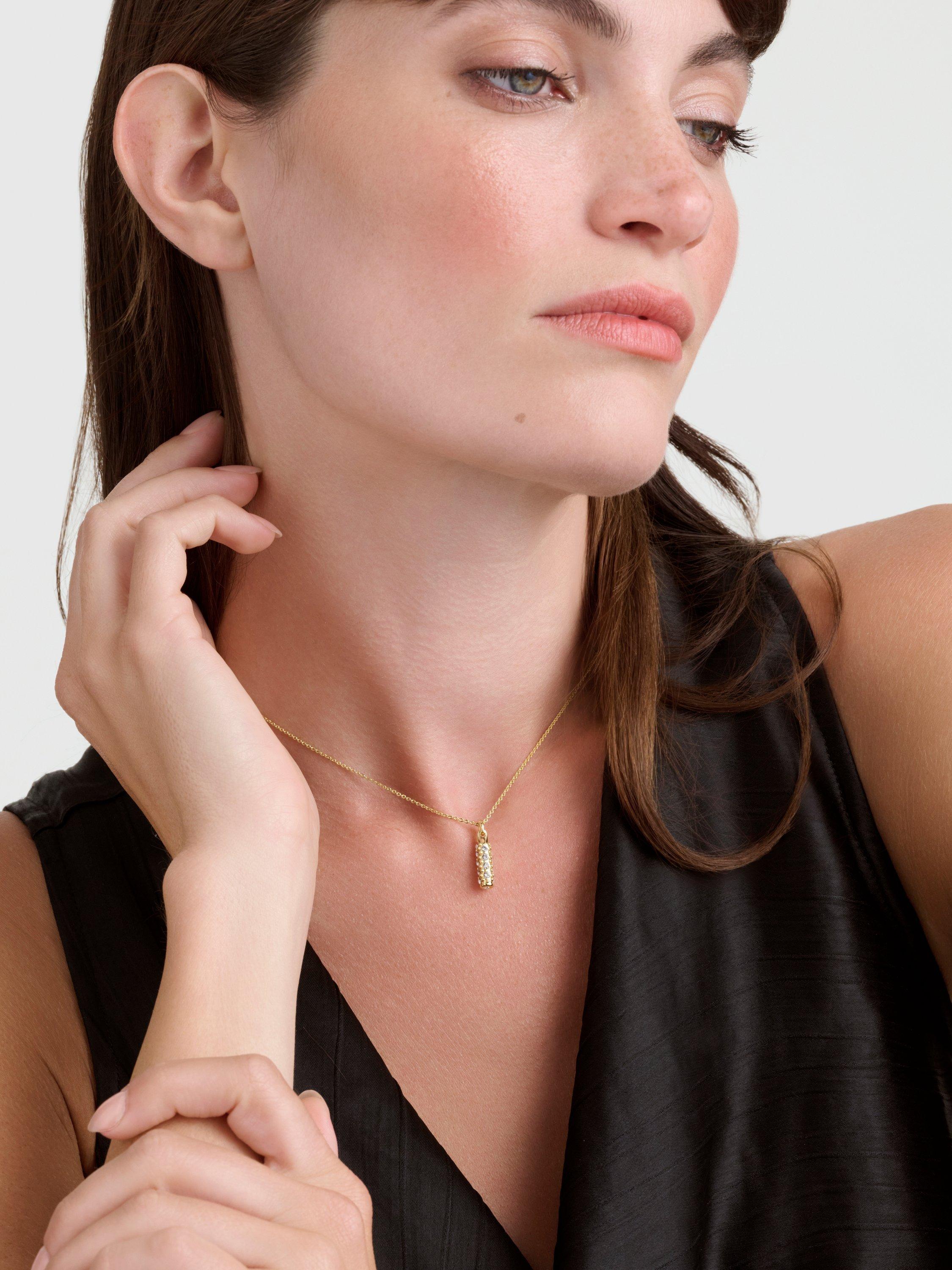Product image 2 of 6, which shows Ted Baker Corah Cosmic Crystal Pendant Necklace, Gold