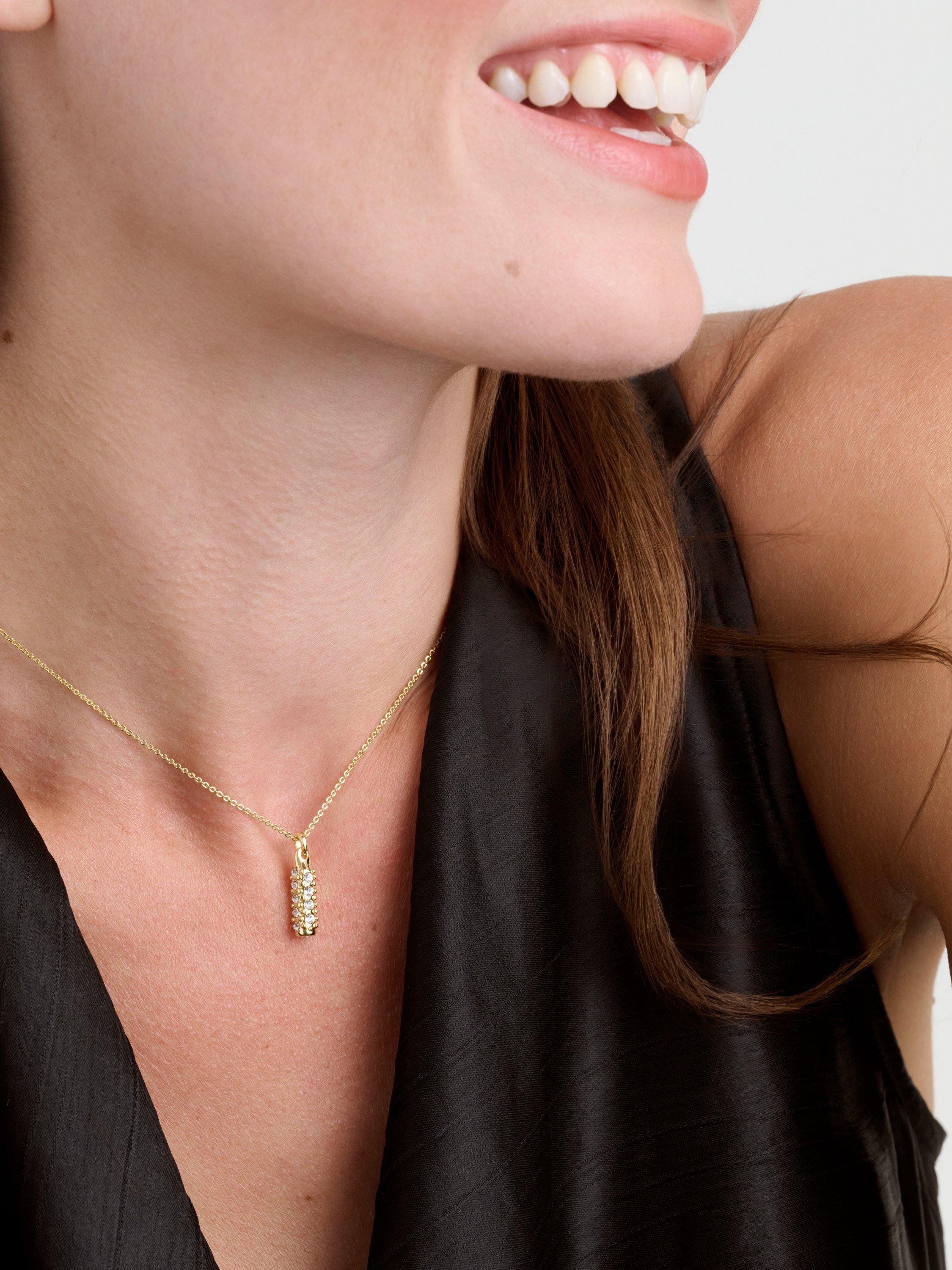 Product image 3 of 6, which shows Ted Baker Corah Cosmic Crystal Pendant Necklace, Gold