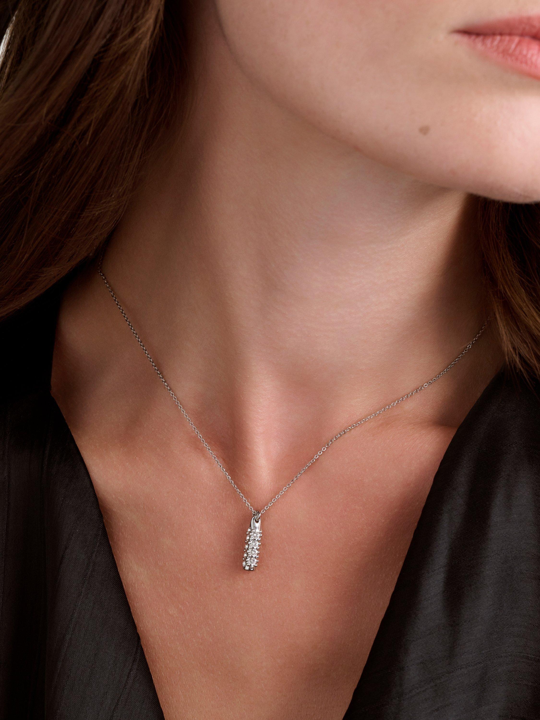 Product image 3 of 5, which shows Ted Baker Corah Cosmic Crystal Pendant Necklace, Silver