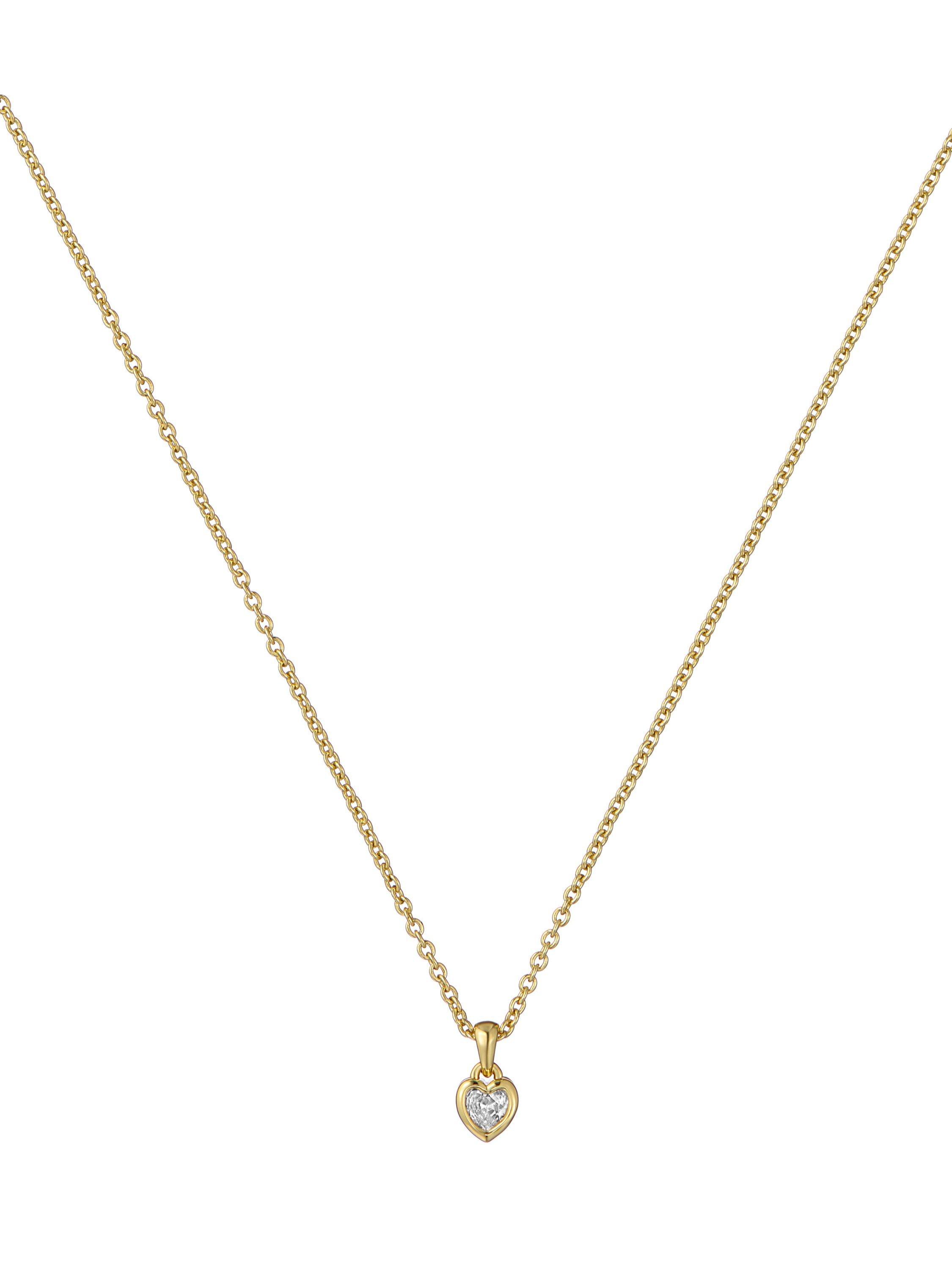 Product image 1 of 6, which shows Ted Baker Harlow Mini Crystal Heart Pendant Necklace, Gold