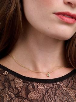 Ted Baker Harlow Mini Crystal Heart Pendant Necklace - view 2, Gold