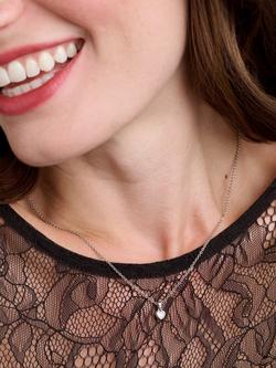 Ted Baker Harlow Mini Crystal Heart Pendant Necklace - view 2, Silver