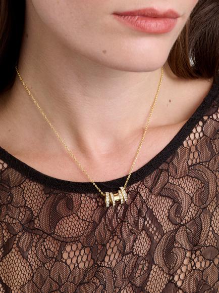Ted Baker Romie Crystal Roll Multi Pendant Necklace - view 2, Gold