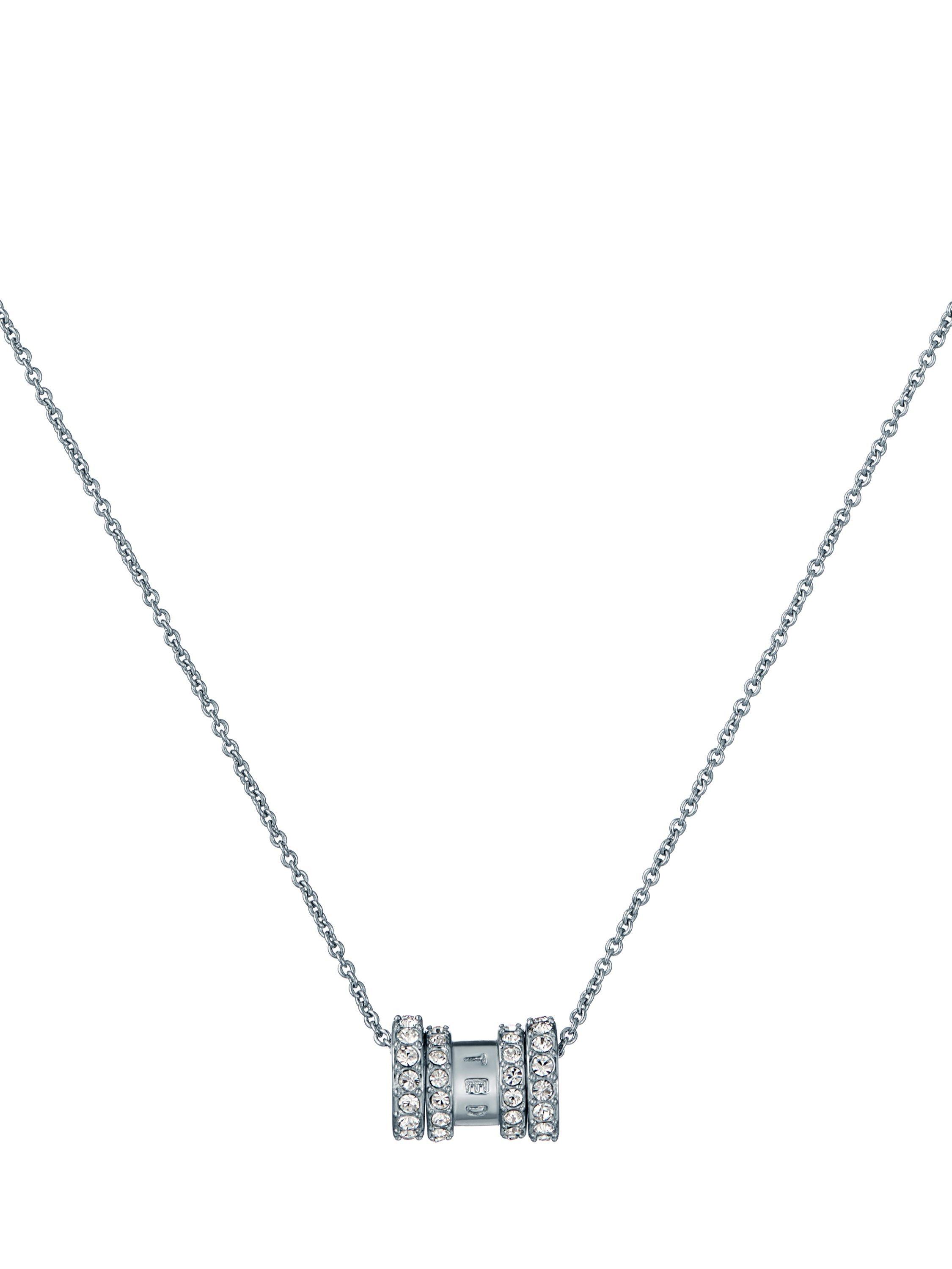 Product image 1 of 6, which shows Ted Baker Romie Crystal Roll Multi Pendant Necklace, Silver