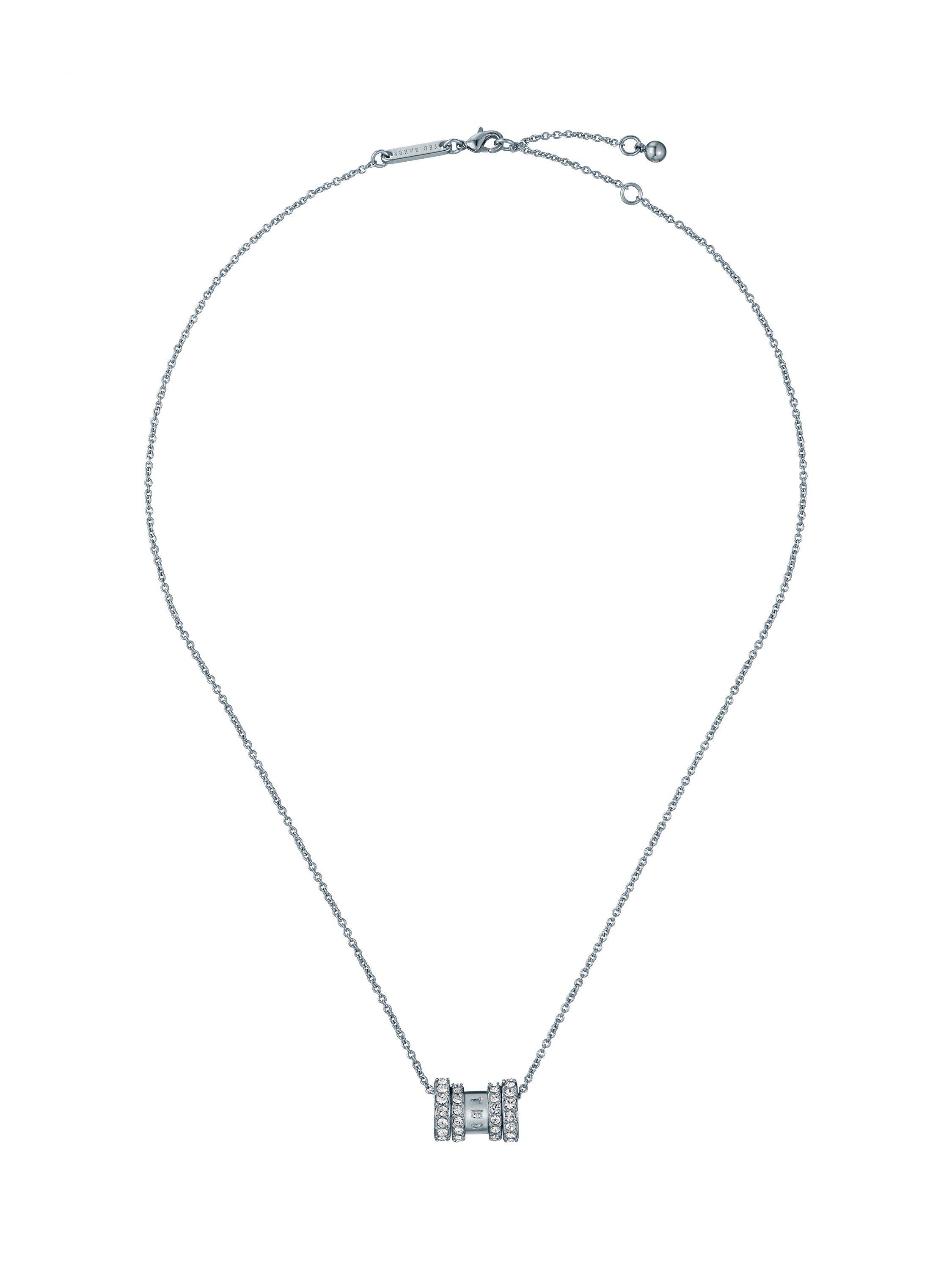 Product image 5 of 6, which shows Ted Baker Romie Crystal Roll Multi Pendant Necklace, Silver