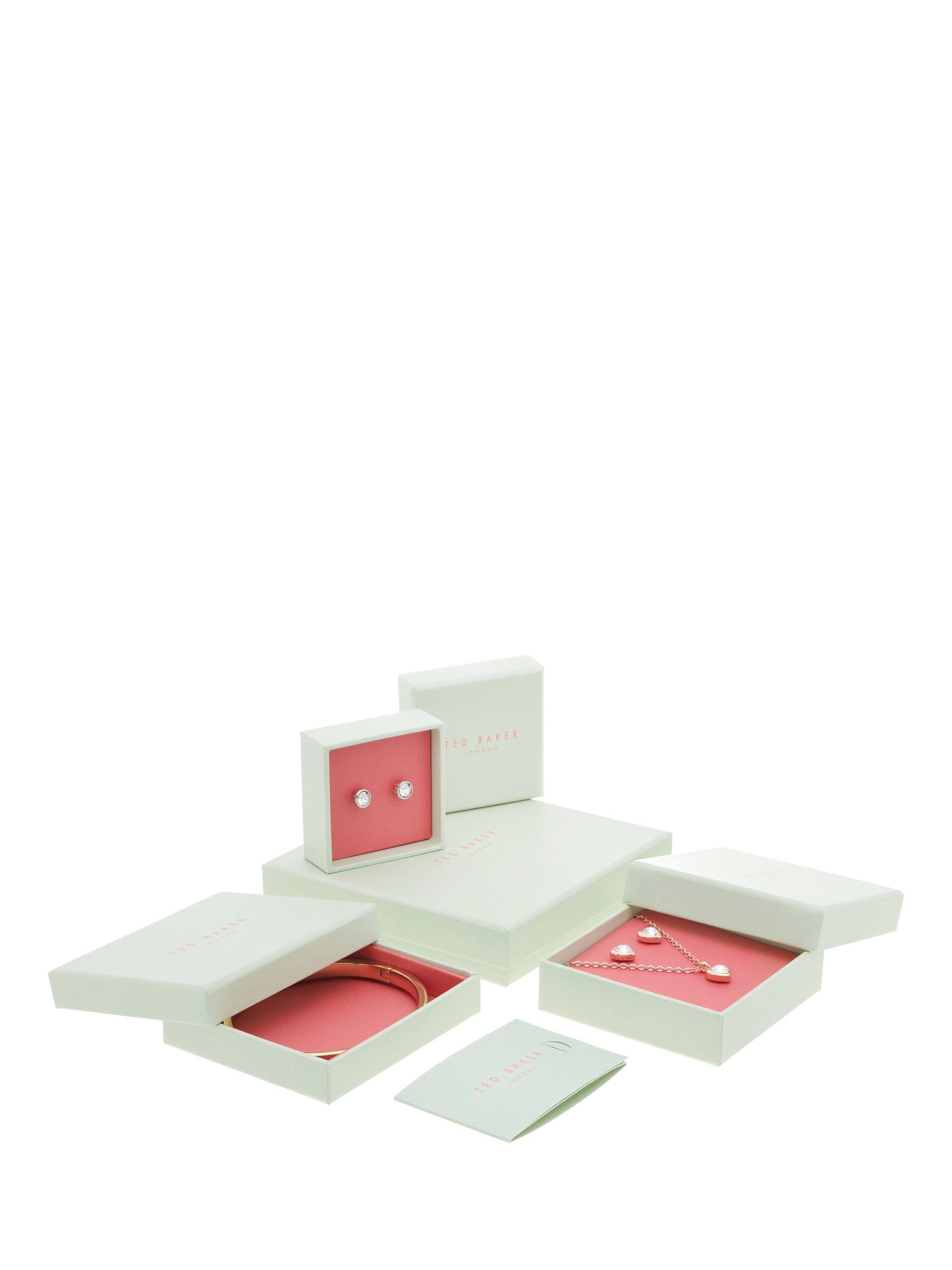 Product image 6 of 6, which shows Ted Baker Romie Crystal Roll Multi Pendant Necklace, Silver