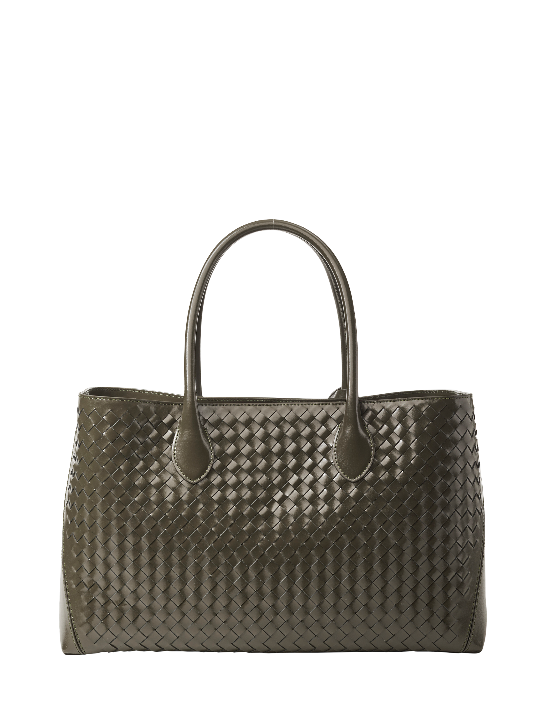Product image 3 of 8, which shows Aspinal of London Leather Tote Bag, Evergreen