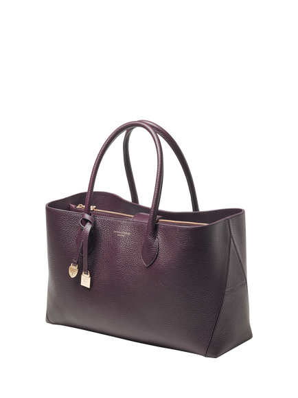 Aspinal of London Leather Tote Bag - view 2, Fig