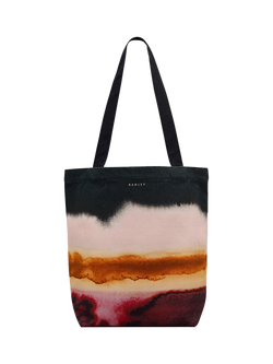 Radley Large Canvas Ombre Stripe Tote Bag, Black/Multi, Black/Multi