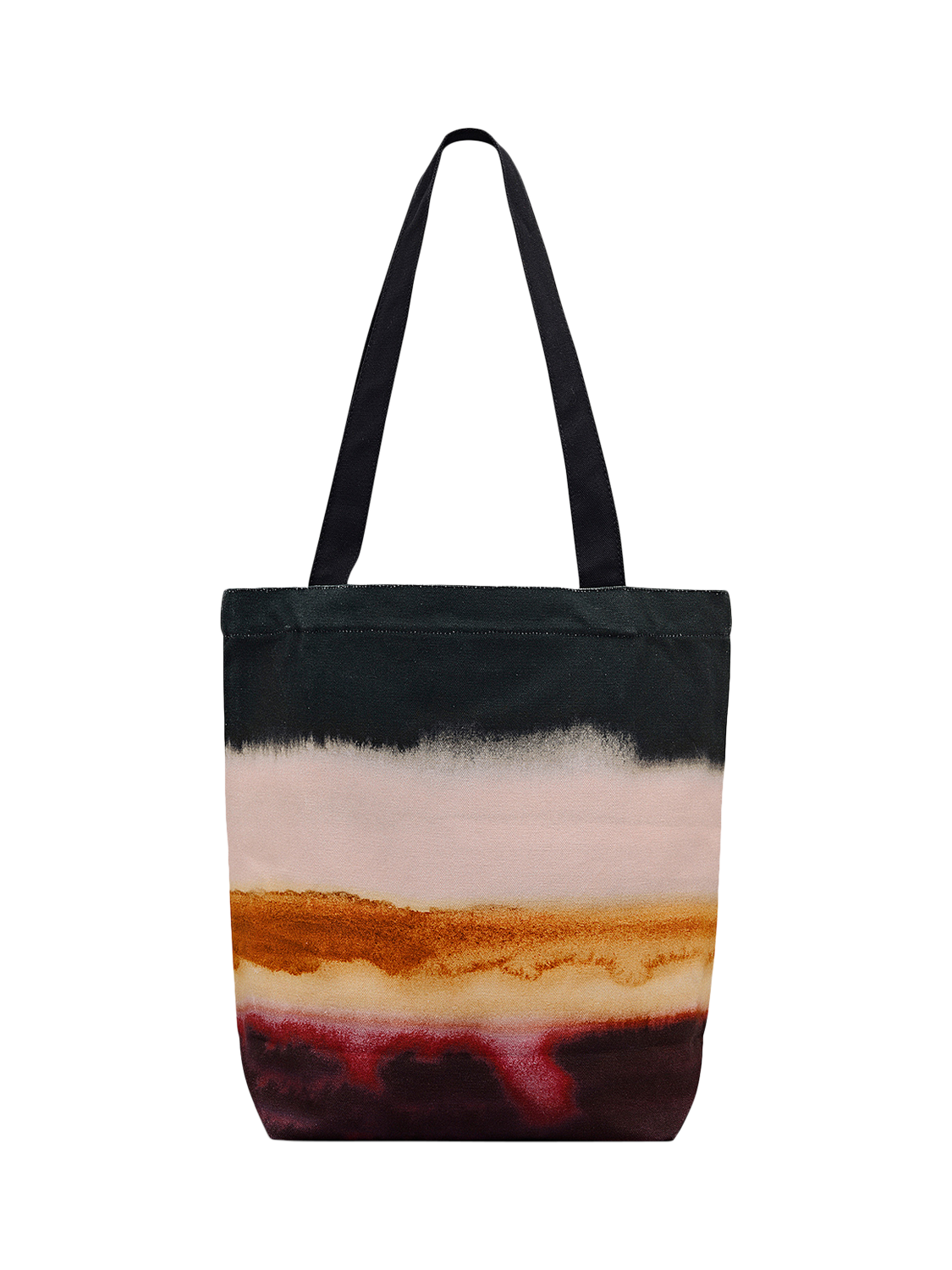 Product image 2 of 4, which shows Radley Large Canvas Ombre Stripe Tote Bag, Black/Multi