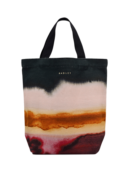 Radley Canvas Ombre Stripe Tote Bag, Black/Multi, Black/Multi