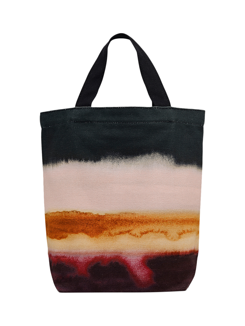 Product image 2 of 4, which shows Radley Canvas Ombre Stripe Tote Bag, Black/Multi